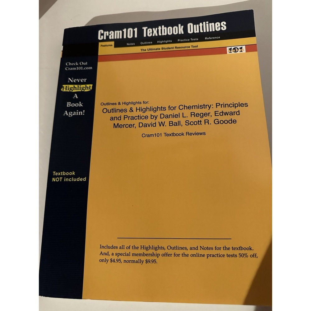 Cram 101 Chemistry Principles and Practice Textbooks Outline Unused Condition EC